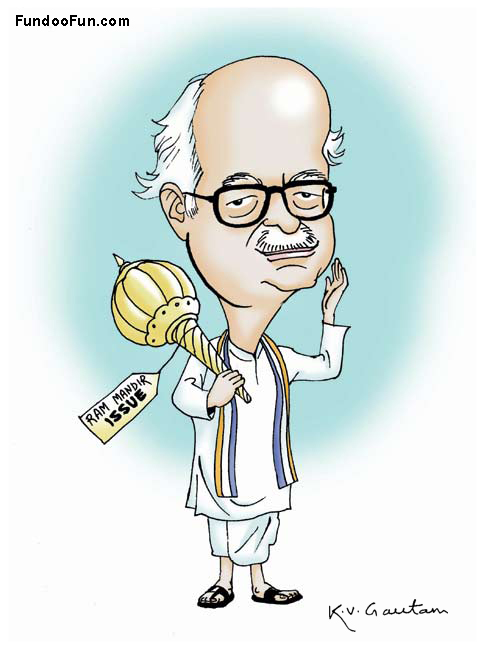 Lal Krishna Advani caricature cartoon