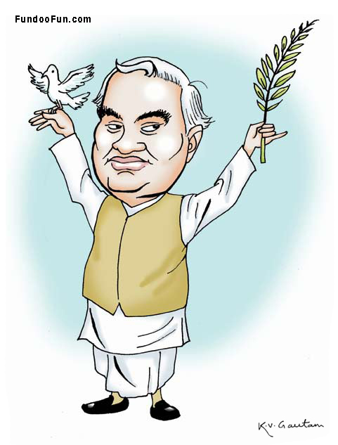 Atal Bihari Vajpayee caricature cartoon