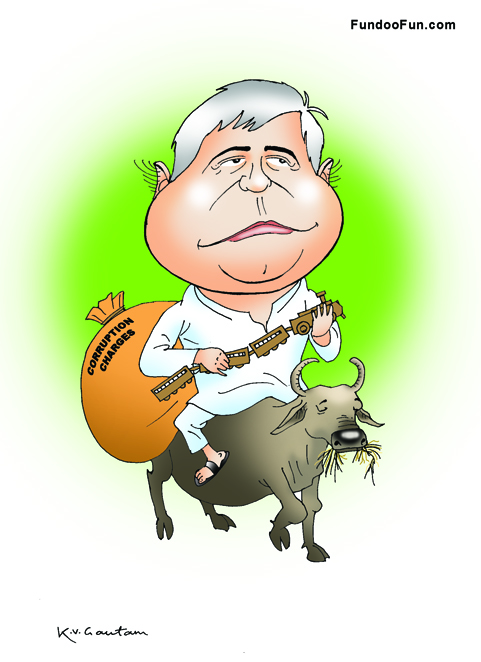 Laloo Prasad Yadav caricature cartoon 