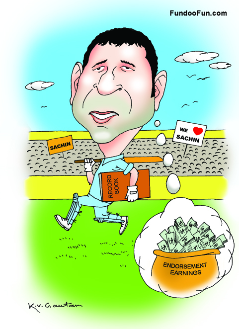 Sachin Tendulkar caricature cartoon