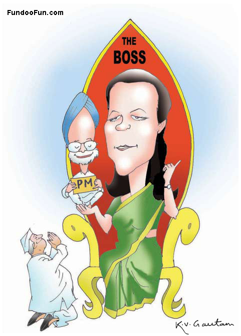 Sonia Gandhi caricature cartoon